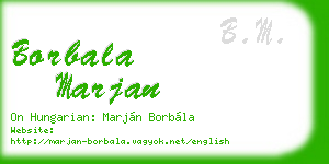 borbala marjan business card