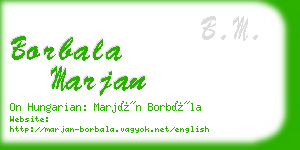 borbala marjan business card